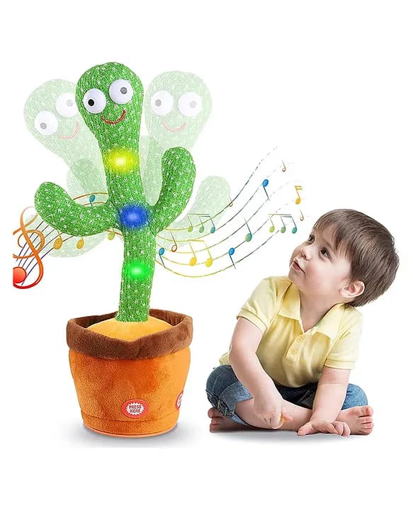 Cactus Toy | Rechargeable Toys Talking Cactus Baby Toys for Kids Dancing Cactus Toys Can Sing Wriggle & Singing Recording Repeat What You Say Funny Education Toys for Children Playing Home Decor for Kids