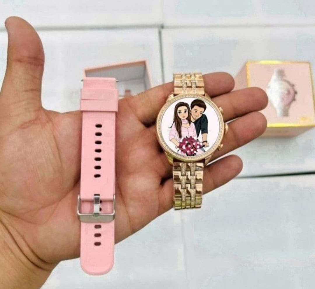 Gen9 Newly Launched Rosegold Strap With Big Black Dial Watch,1.2" Dial Display Smart Watch, Bluetooth Calling, Health Suite, Voice Assistance All- Day Activity Track Steps, Distance, Calories.