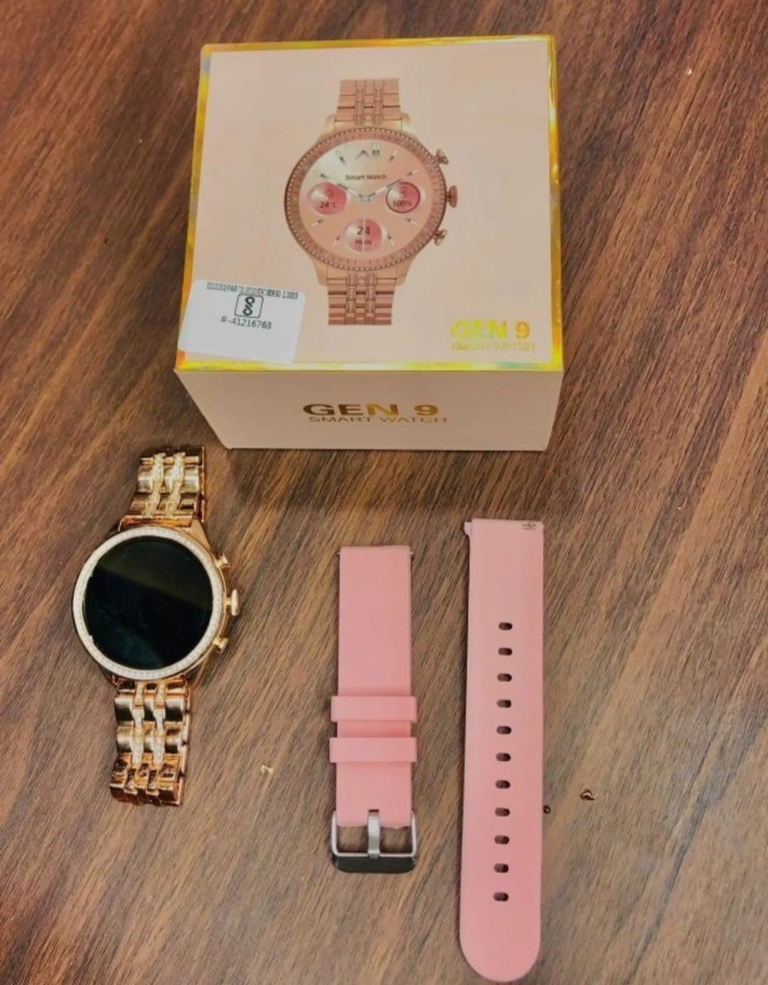 Gen9 Newly Launched Rosegold Strap With Big Black Dial Watch,1.2" Dial Display Smart Watch, Bluetooth Calling, Health Suite, Voice Assistance All- Day Activity Track Steps, Distance, Calories.