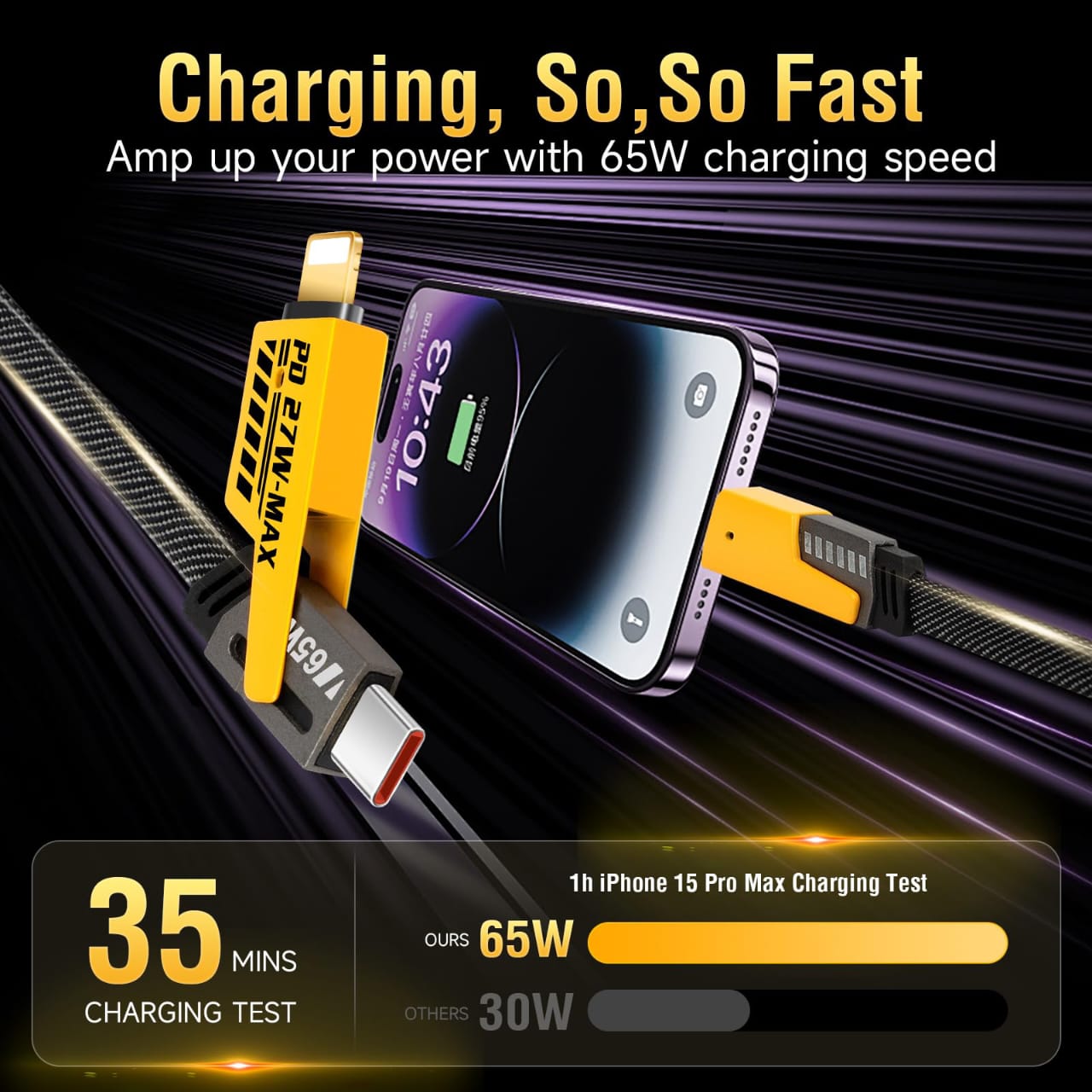 65w 4in1 Cable (Super Fast Charging)